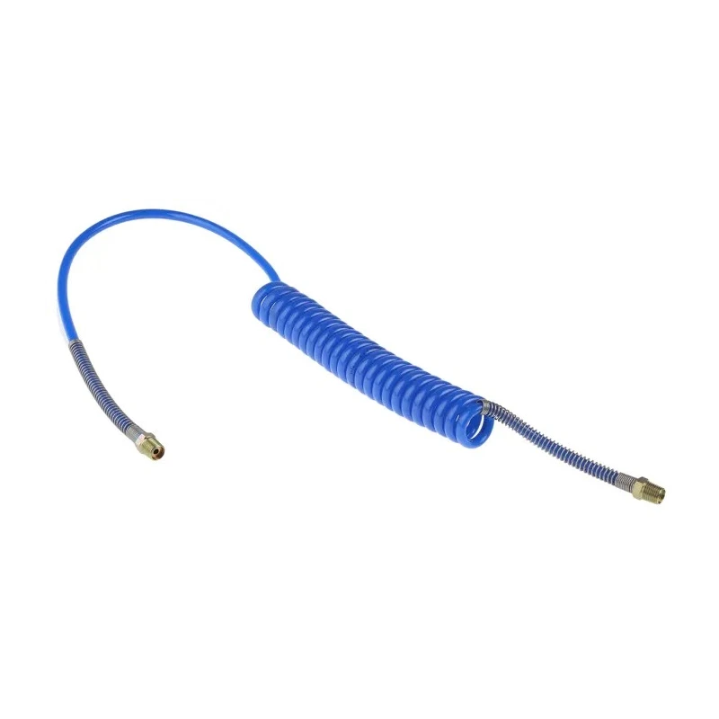 RS PRO 2 m Blue Polyurethane Recoil Hose, 65 °C Max Operating Temperature, 10 bar Pressure, BSPT 1/4" Male Connector 917-2325