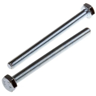 RS PRO Bright Zinc Steel Hex Bolt M4 x 50 mm, Grade 8.8, DIN 933 917-2810