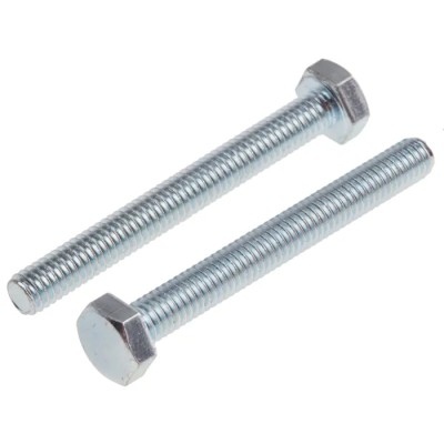 RS PRO Bright Zinc Steel Hex Bolt M4 x 35 mm Grade 8.8 DIN 933 917-2808