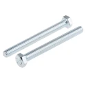 RS PRO Bright Zinc Steel Hex Bolt M5 x 50 mm Grade 8.8 Zinc Plated DIN 933 917-2820