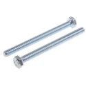 RS PRO Bright Zinc Steel Hex Bolt M6 x 75 mm Grade 8.8 DIN 933 917-2854