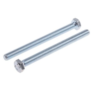 RS PRO Bright Zinc Steel Hex Bolt M6 x 75 mm Grade 8.8 DIN 933 917-2854