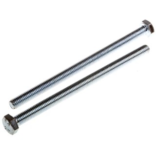 RS PRO Hex Bolt M6 x 100 mm Steel Grade 8.8 Bright Zinc Finish DIN 933 917-2860