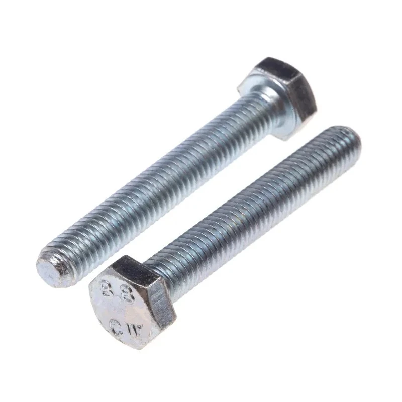 RS PRO Steel Hex Bolt M8 x 55 mm Bright Zinc Grade 8.8 DIN 933 917-2870