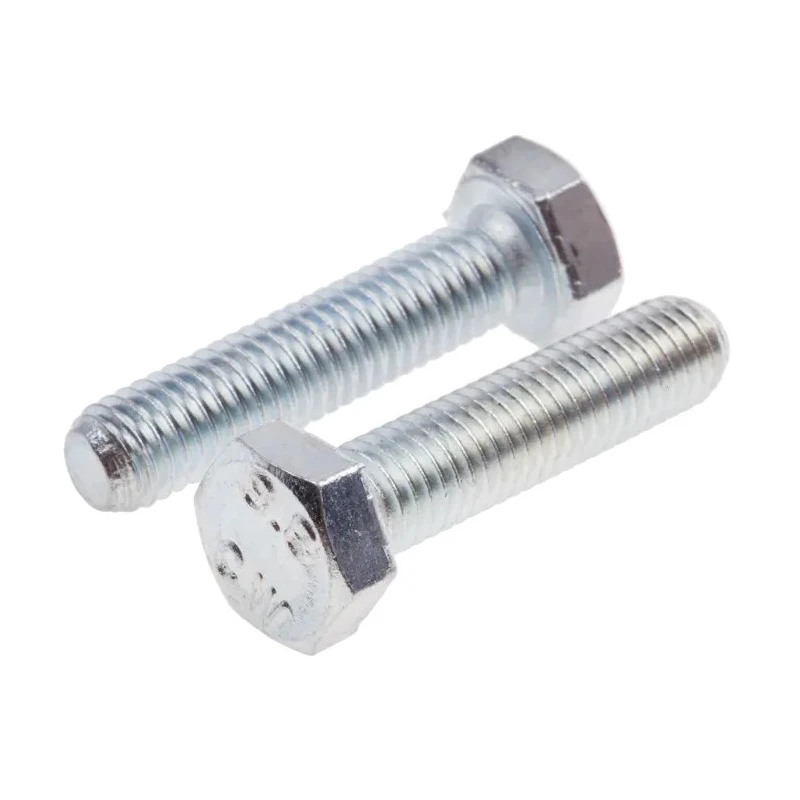 RS PRO Bright Zinc Steel Hex Bolt M8 x 35 mm Grade 8.8 High Tensile DIN 933 917-2873