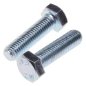RS PRO Bright Zinc Steel Hex Bolt M10 x 55 mm Grade 8.8 Steel DIN 933 917-2915