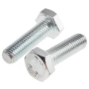 RS PRO Bright Zinc Steel Hex Bolt M10 x 35 mm Grade 8.8 DIN 933 917-2918
