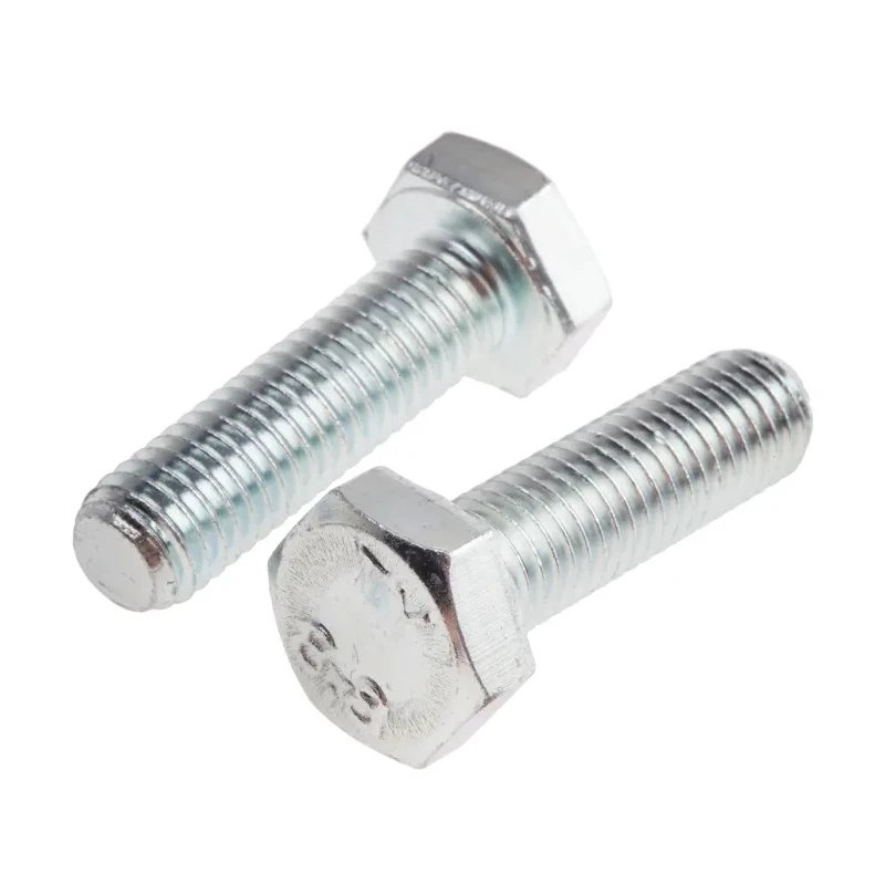 RS PRO Bright Zinc Steel Hex Bolt M10 x 35 mm Grade 8.8 DIN 933 917-2918