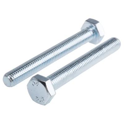 RS PRO Bright Zinc Steel Hex Bolt M10 x 80 mm Grade 8.8 Metric Thread DIN 933 917-2921