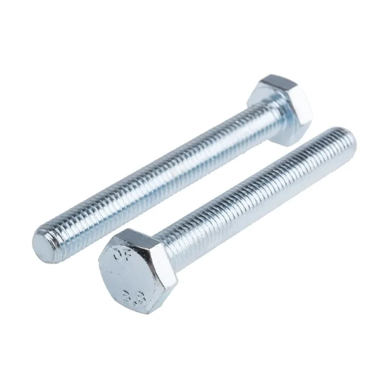 RS PRO Bright Zinc Steel Hex Bolt M10 x 80 mm Grade 8.8 Metric Thread DIN 933 917-2921