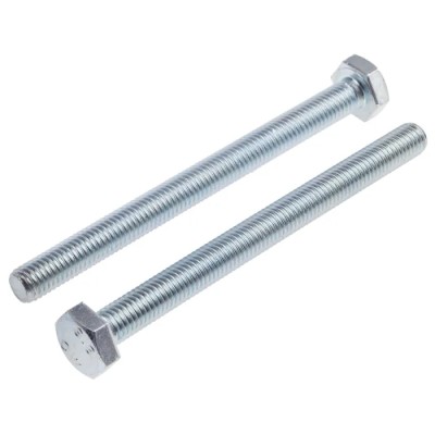 RS PRO Bright Zinc Steel Hex Bolt M10 x 120 mm Grade 8.8 DIN 933 917-2937