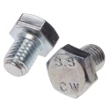 RS PRO Bright Zinc Steel Hex Bolt M12 x 16 mm Grade 8.8 Steel, DIN 933 917-2943