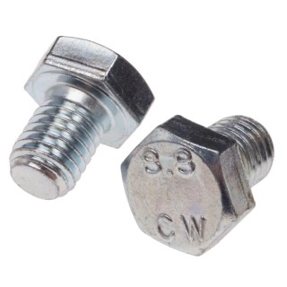 RS PRO Bright Zinc Steel Hex Bolt M12 x 16 mm Grade 8.8 Steel, DIN 933 917-2943