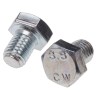 RS PRO Bright Zinc Steel Hex Bolt M12 x 16 mm Grade 8.8 Steel, DIN 933 917-2943