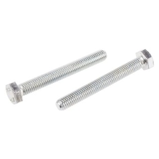 RS PRO Bright Zinc Steel Hex Bolt M8 x 65 mm Grade 8.8, DIN 933, High Tensile 917-2882