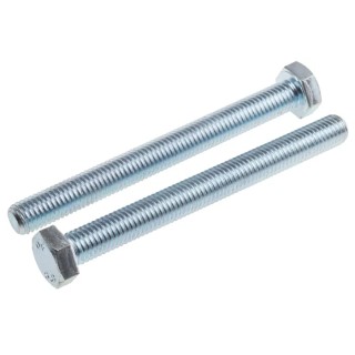 RS PRO Bright Zinc Steel Hex Bolt M12 x 120 mm Grade 8.8 DIN 933 917-2977
