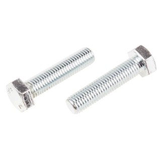 RS PRO Steel Hex Bolt M14 x 60 mm Bright Zinc Finish Grade 8.8 DIN 933 917-3003