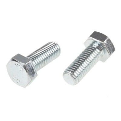 RS PRO Bright Zinc Steel Hex Bolt M14 x 35 mm Grade 8.8 High Tensile Steel DIN 933 917-2999