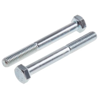 RS PRO Bright Zinc Plated Steel Hex Bolt M5 x 45 mm, Grade 8.8, DIN 931 917-3093