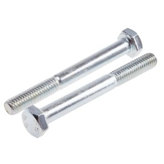 RS PRO Bright Zinc Plated Steel Hex Bolt M6 x 55 mm Grade 8.8 High Tensile DIN 931 917-3104