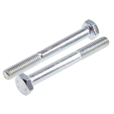 RS PRO Bright Zinc Plated Steel Hex Bolt M6 x 55 mm Grade 8.8 High Tensile DIN 931 917-3104