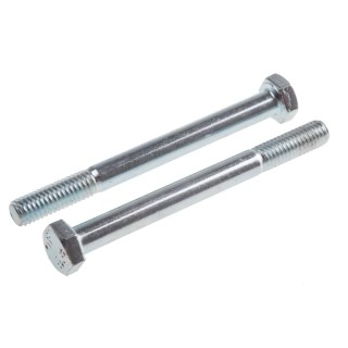 RS PRO Bright Zinc Plated Steel Hex Bolt M6 x 65 mm Grade 8.8 DIN 931 917-3113