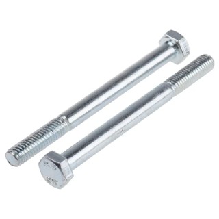 RS PRO Bright Zinc Plated Steel Hex Bolt M6 x 70 mm Grade 8.8 DIN 931 917-3116