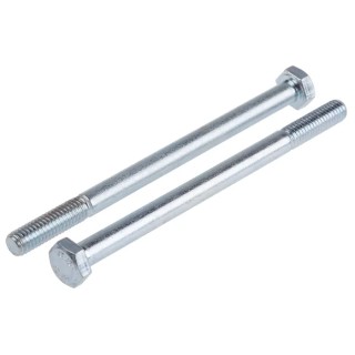 RS PRO Bright Zinc Plated Steel Hex Bolt M6 x 90 mm, Grade 8.8, DIN 931 917-3122
