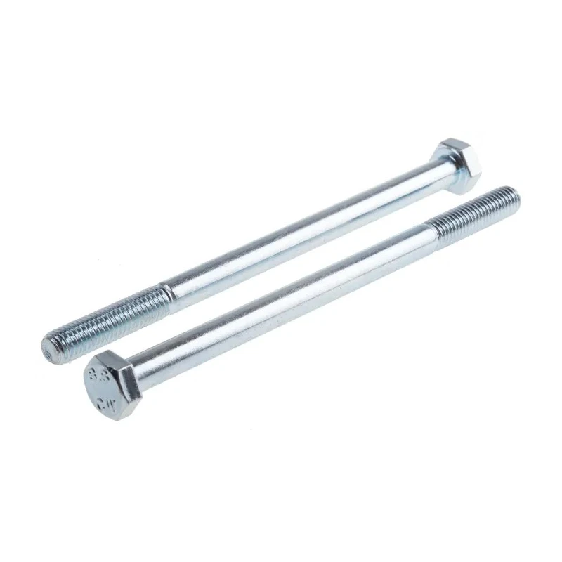 RS PRO Bright Zinc Plated Steel Hex Bolt M8 x 130 mm 8.8 Grade DIN 931 917-3157