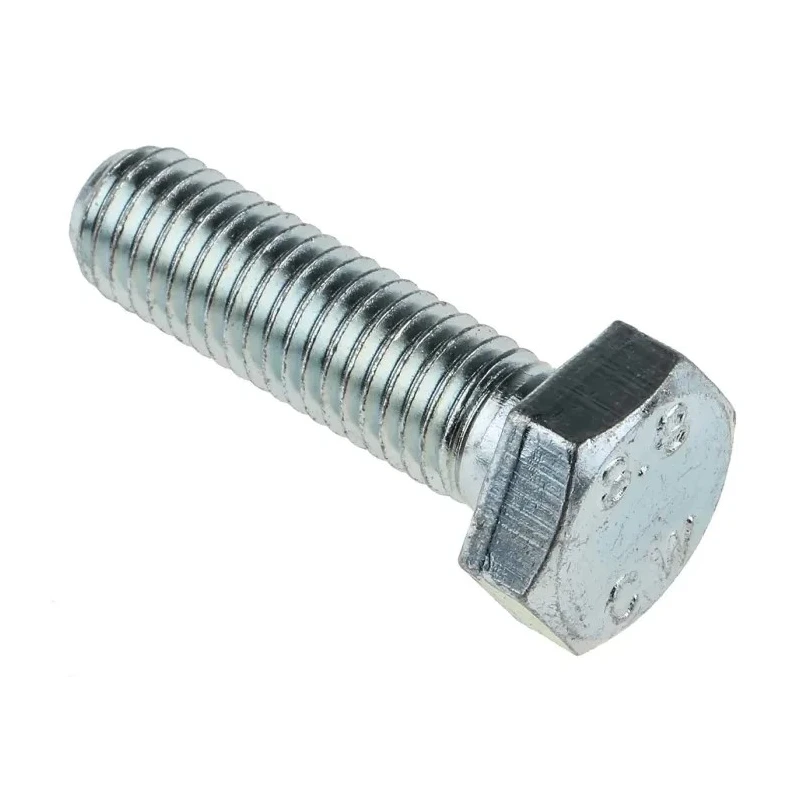 RS PRO Bright Zinc Plated Steel Hex Bolt M10 x 35 mm 8.8 Grade High Tensile DIN 931 917-3163