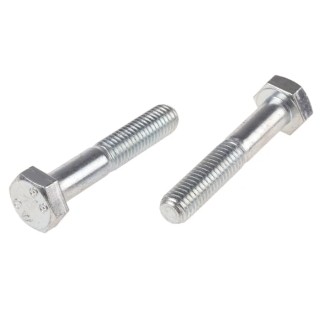 RS PRO Bright Zinc Plated Steel Hex Bolt M10 x 55 mm Grade 8.8 DIN 931 917-3166