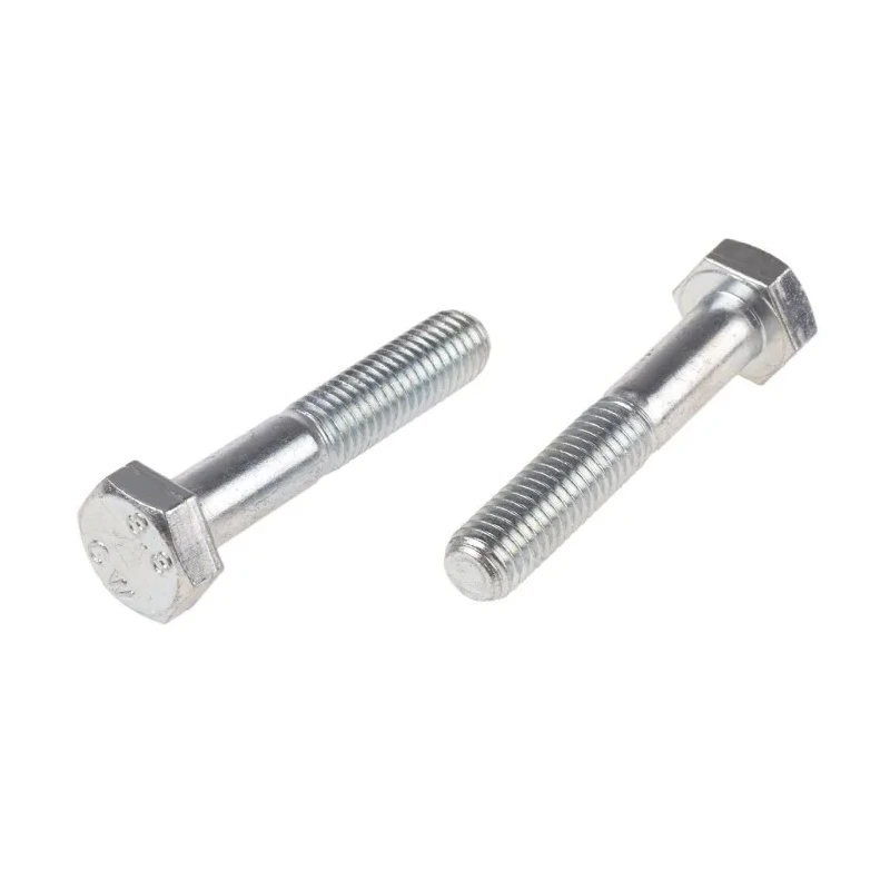 RS PRO Bright Zinc Plated Steel Hex Bolt M10 x 55 mm Grade 8.8 DIN 931 917-3166