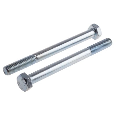 RS PRO Bright Zinc Plated Steel Hex Bolt M10 Thread 130 mm Length Grade 8.8 DIN 931 917-3185