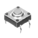Alps Alpine Grey Tactile Switch Button 0.85 mm SPST 50mA 12 V dc Snap-in SKQBARA010