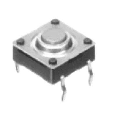 Alps Alpine Grey Tactile Switch Button 0.85 mm SPST 50mA 12 V dc Snap-in SKQBARA010