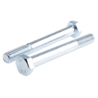 RS PRO Bright Zinc Plated Steel Hex Bolt, M14 x 120 mm, Grade 8.8, DIN 931, High Tensile 917-3277