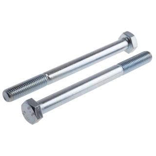 RS PRO Bright Zinc Plated Steel Hex Bolt M14 x 130 mm Grade 8.8 DIN 931 917-3286