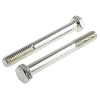 RS PRO Bright Zinc Plated Steel Hex Bolt M16 x 130 mm 8.8 Grade DIN 931 917-3292
