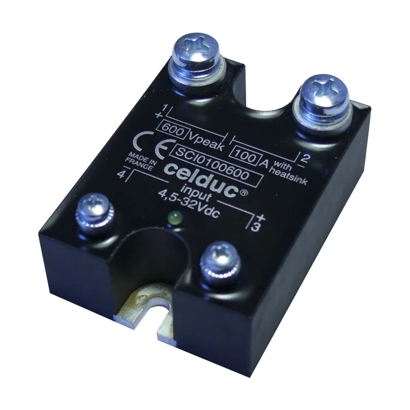 Celduc SCI Series Solid State Relay 100 A Load 600 V Load DIN Rail Mount Thyristor Output SCI0100600