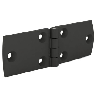 Pinet Black Polyamide Strap Screw Fixing Back Flap Hinge 40mm x 120mm x 5.2mm 5413570