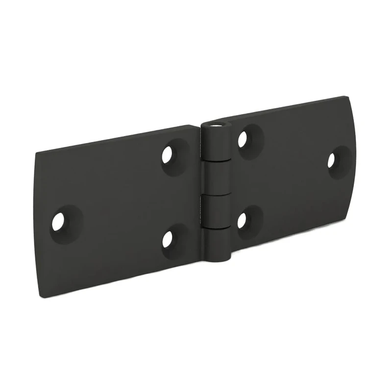 Pinet Black Polyamide Strap Screw Fixing Back Flap Hinge 40mm x 120mm x 5.2mm 5413570