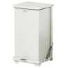 Rubbermaid Commercial Products Defenders® Square Step Can 25L White Pedal Galvanised Steel Waste Bin FGST12EPLWH
