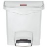 Rubbermaid Commercial Products Slim Jim White Pedal Polyethylene Waste Bin 15L 1883554