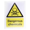 RS PRO Vinyl Hazard Warning Sign Label Self-Adhesive Toxic Dangerous Chemicals 150x200mm 917-5392