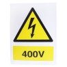 RS PRO Hazard Warning Sign Electrical Hazard 400V Black Yellow Plastic 150mm x 200mm 917-5431