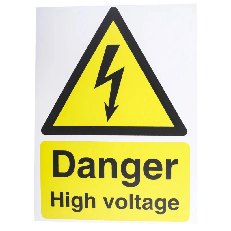RS PRO Electrical Hazard Warning Sign Plastic 200mm x 150mm Danger High Voltage 917-5434
