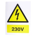 RS PRO Electrical Hazard Warning Sign Plastic Yellow Black 200mm x 150mm 917-5437