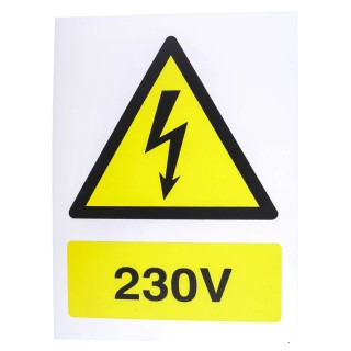 RS PRO Electrical Hazard Warning Sign Plastic Yellow Black 200mm x 150mm 917-5437