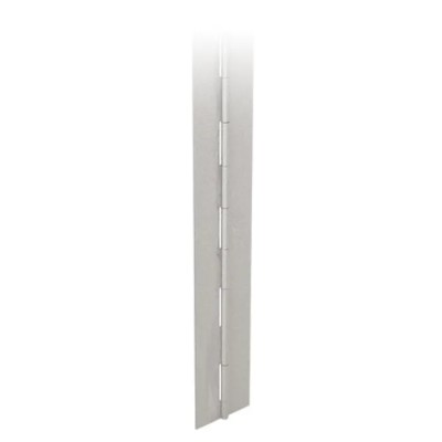 Pinet Raw 5754 Aluminium Piano Style Hinge with Knuckle Pin, 2 m Length, 80 mm Width, 3 mm Thickness, Pin Diameter 41-1-3558