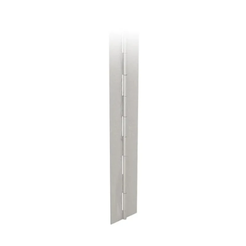 Pinet Raw 5754 Aluminium Piano Style Hinge with Knuckle Pin, 2 m Length, 80 mm Width, 3 mm Thickness, Pin Diameter 41-1-3558